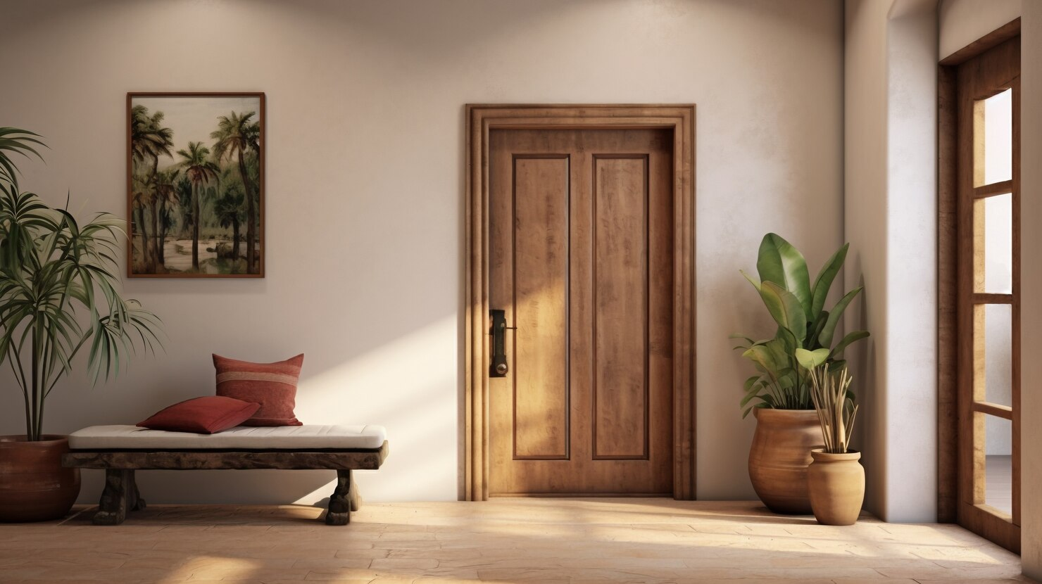 Premium entry door interior